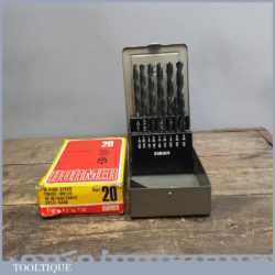 15 Dormer High Speed Drill Bit Set No: 20 In Steel Case - Good Condition