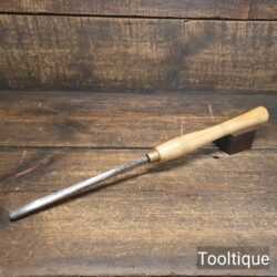 Vintage ⁷⁄₁₆” Woodturning Gouge Chisel Beech Handle - Good Condition