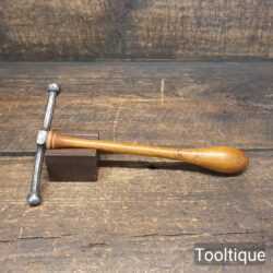 Antique Jewellers Ball Pein Planishing Hammer - Cherrywood Handle