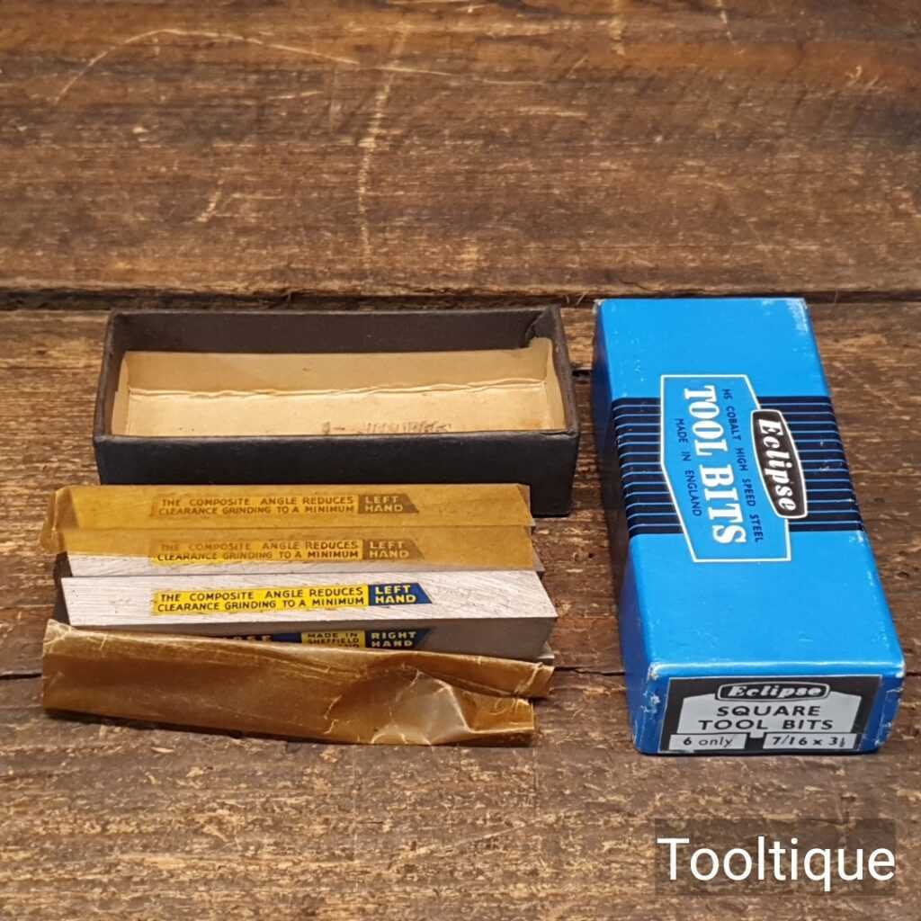 Vintage Eclipse Square Tool Bits ⁷⁄₁₆ x 3 ½” - Sold As Singles