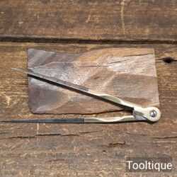 Antique Pair of 5” Brass & Steel Tipped Straight Traditional Dividers