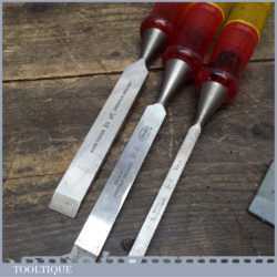 Three Marples Firmer Chisels With Shatterproof Handles - ¼” ½” & 5/8”