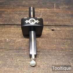 Vintage Carpenter’s Ebony & Brass Mortise Gauge - Good Condition