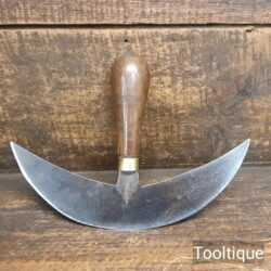 Antique 8” Leatherworking Half Moon Cutter - Sharpened Ready To Use