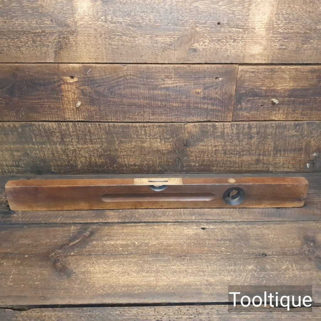 Vintage 28" Stanley Sweetheart USA No: 0 Beech & Brass Spirit Level - Good Condition