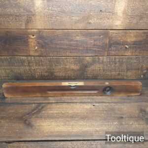 Vintage 28" Stanley Sweetheart USA No: 0 Beech & Brass Spirit Level - Good Condition Vintage 28