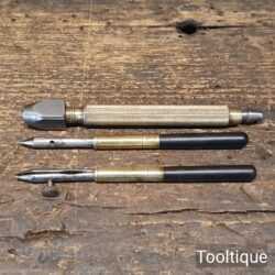 Vintage selection 3 No: Brass & Ebony Watchmakers Hand Tools - Good Condition
