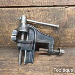 Vintage Table Vice With 2 ⅜” Jaws & Anvil - Good Condition