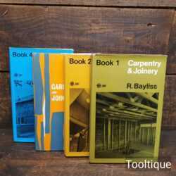 Vintage Set of 4 No: Carpentry & Joinery books by R. Bayliss