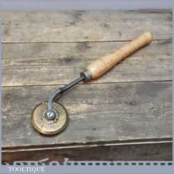 Large Bookbinder’s Brass Finishing Wheel Tool