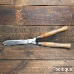 Vintage Cast Steel Gardening Hedge Trimming Shears - Sharpened Ready To Use