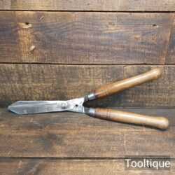 Vintage Gardening Shears Beechwood Handles - Sharpened Ready To Use