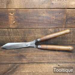 Vintage Cast Steel Gardeners Hedge Trimming Shears - Sharpened Ready To Use