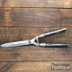 Vintage German Cast Steel Top Flat Hedge Trimmers Garden Shears - Sharpened