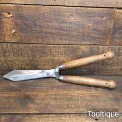 Vintage Gardening Shears Beechwood Handles - Sharpened Ready To Use