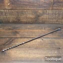 Vintage Wm Ridgeway Scotch Barrel Eyed Timber Framing Auger Bit ½” End