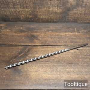 Vintage Wm Ridgeway ½” Timber Framing Auger Bit - Sharpened Ready To Use