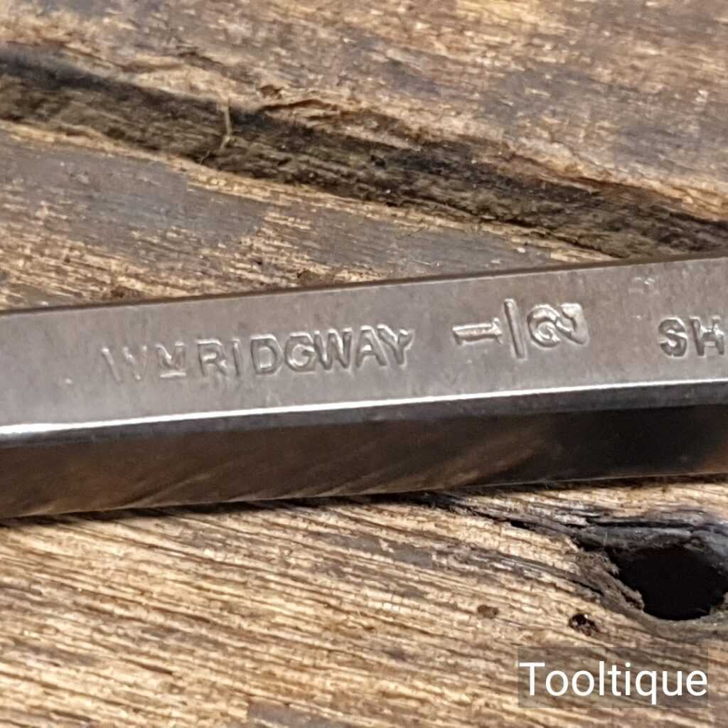 Vintage Wm Ridgeway ½” Timber Framing Auger Bit Sharpened Ready To Use Tooltique