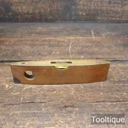 Vintage 6" Rabone Chesterman Beechwood Brass Spirit Level - Good Condition