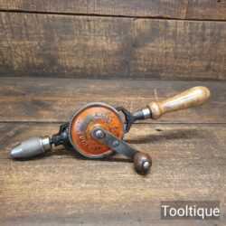 Vintage Stanley No: 805 Single Pinion Egg Beater Hand Drill - Good Condition