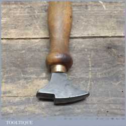 Vintage Cobblers Gazing Iron With Wooden Handle - Good Condition