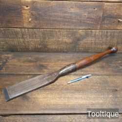 Antique 3” Wide Greaves & Sons Carpenters Timber Framing Slick Chisel
