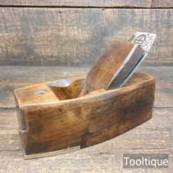 Vintage 8 ½” Frost Norwich Beechwood Coffin Shaped Smoothing Plane - Ready To Use