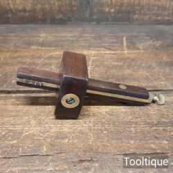Vintage I Sorby Carpenter’s Rosewood & Brass Mortise Gauge - Good Condition