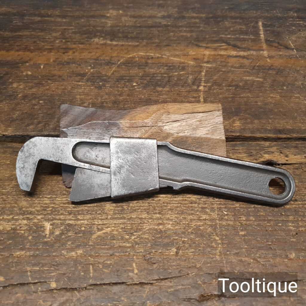 Vintage 7” Sliding Jaw Cast Steel Adjustable Wrench - Good Condition