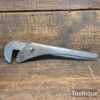 Vintage 12 ½” Cast Steel Footprint Plumbers Pipe Wrench - Good Condition