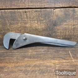 Vintage 12 ½” Cast Steel Footprint Plumbers Pipe Wrench - Good Condition