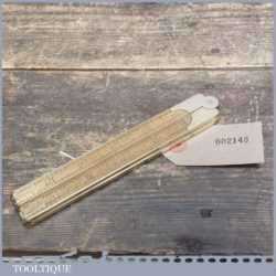 Scarce Vintage Rabone Brass Bound Boxwood Ruler No: 1101