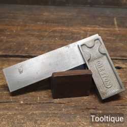 Vintage 4" Henry Disston USA No: 5 1/2 Cast Steel Calibrated Square - Good Condition