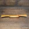 Vintage John Wilson 1944 Beechwood & Brass Spokeshave - Good Condition