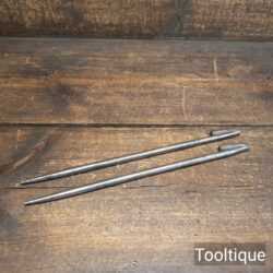 Vintage ⅜” Pair 12 ½” Of Cast Steel Drawbore Pins - Good Condition