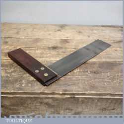 Vintage 12” Rosewood And Brass Square - Good Condition