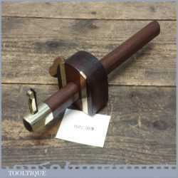 Vintage Rosewood Brass Cutting Gauge - Boxwood Tightening Screw