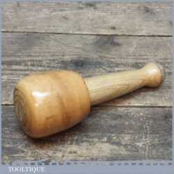 Vintage Good Woodcarving Mallet - Boxwood Head Ash handle