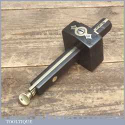 Vintage Rosewood And Brass Mortice Gauge - Good Condition