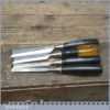 Four Stanley Bevel Edge Chisels 10mm 18mm 25mm 32mm - Good Condition