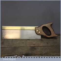 Vintage 12” Tyzack Sheffield Brass back Cross Cut Tenon Saw 12 TPI - Sharpened