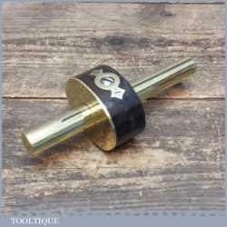 Vintage Ebony & Brass Stem Mortice Gauge With Adjustable Screw