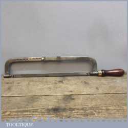 Vintage Millers Falls USA Adjustable Length Hacksaw - Rosewood Handle