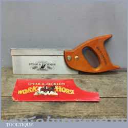 Vintage Spear And Jackson Workhorse Steel Back Dovetail Saw