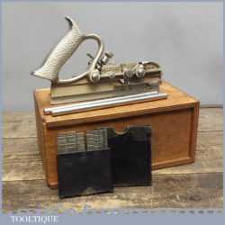 Vintage Record No: 44 Plough Plane Plus Complete Set Of Cutters And Box