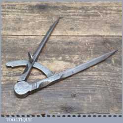 Antique H Brindley 1917 Decorative Leatherworking Or Woodworker’s Dividers