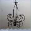 Vintage Gothic Medieval Wrought Iron Work Candelabra - 23" Tall