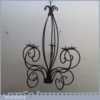 Vintage Gothic Medieval Wrought Iron Work Candelabra - 23" Tall