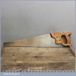 Vintage Disston D8 Cross Cut Handsaw In Good Sharp And Straight