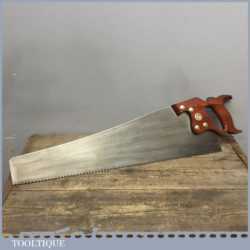 Superb Vintage 24” Philadelphia Henry Disston D8 Cross Cut Handsaw